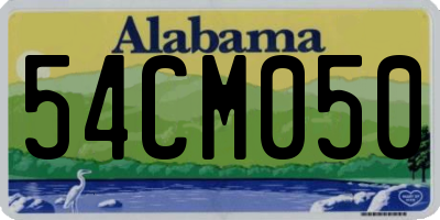 AL license plate 54CM050