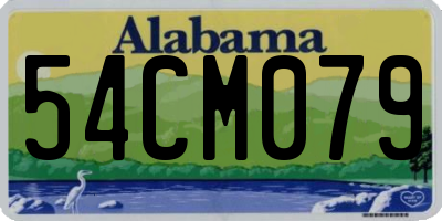 AL license plate 54CM079