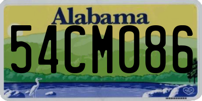 AL license plate 54CM086