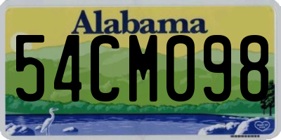 AL license plate 54CM098