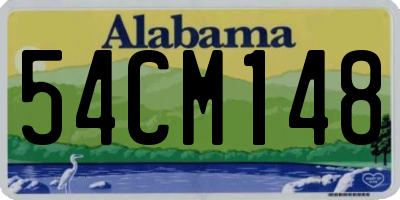 AL license plate 54CM148