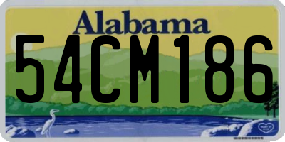 AL license plate 54CM186