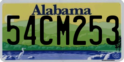 AL license plate 54CM253