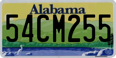 AL license plate 54CM255
