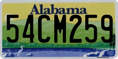 AL license plate 54CM259