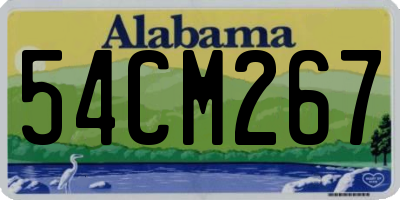 AL license plate 54CM267