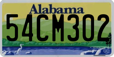 AL license plate 54CM302