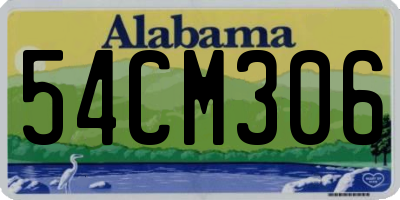AL license plate 54CM306