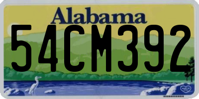 AL license plate 54CM392