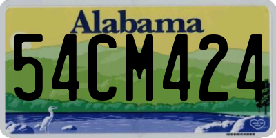 AL license plate 54CM424