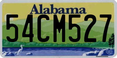 AL license plate 54CM527