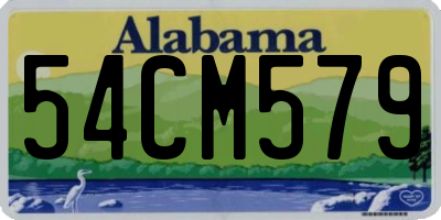 AL license plate 54CM579