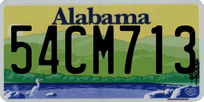 AL license plate 54CM713