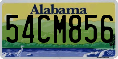 AL license plate 54CM856
