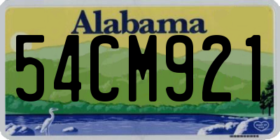 AL license plate 54CM921