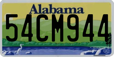 AL license plate 54CM944