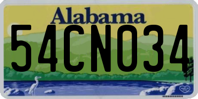 AL license plate 54CN034