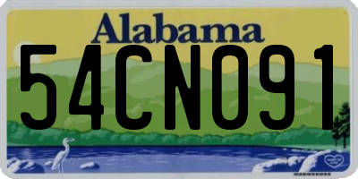 AL license plate 54CN091