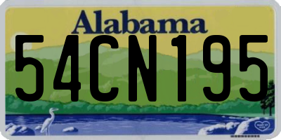 AL license plate 54CN195