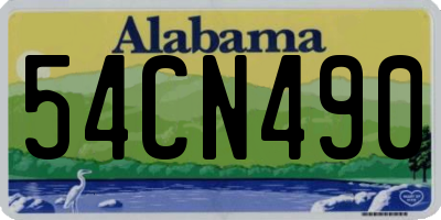 AL license plate 54CN490