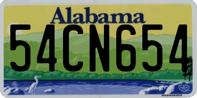 AL license plate 54CN654