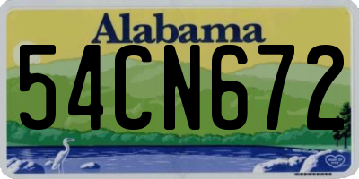 AL license plate 54CN672