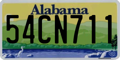 AL license plate 54CN711