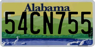 AL license plate 54CN755