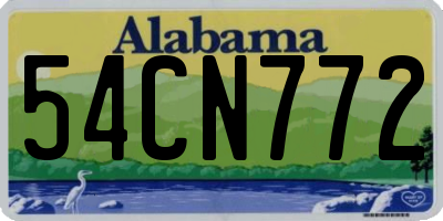 AL license plate 54CN772