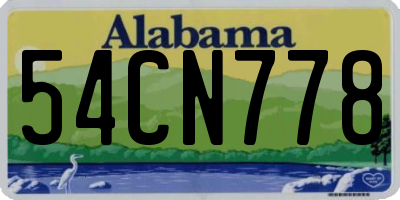 AL license plate 54CN778