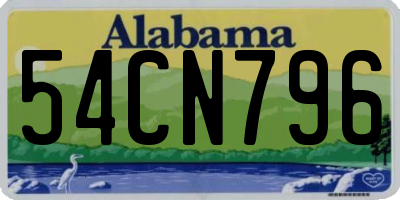 AL license plate 54CN796
