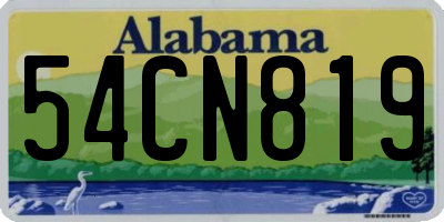 AL license plate 54CN819
