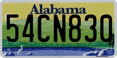 AL license plate 54CN830