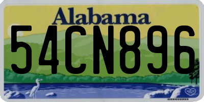 AL license plate 54CN896