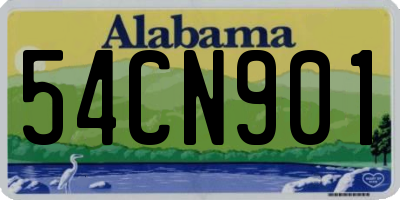 AL license plate 54CN901