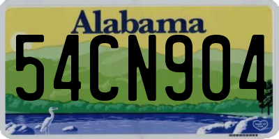 AL license plate 54CN904