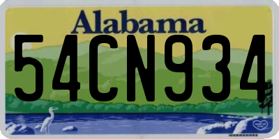 AL license plate 54CN934