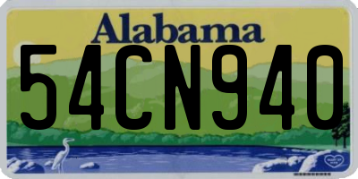 AL license plate 54CN940