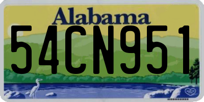 AL license plate 54CN951