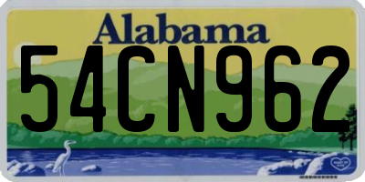 AL license plate 54CN962