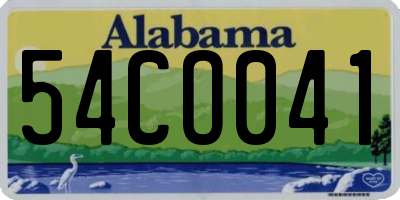 AL license plate 54CO041