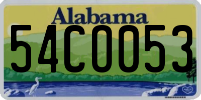 AL license plate 54CO053