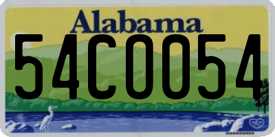 AL license plate 54CO054