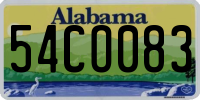 AL license plate 54CO083