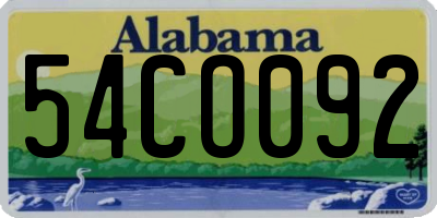 AL license plate 54CO092