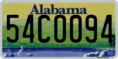 AL license plate 54CO094
