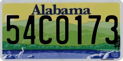 AL license plate 54CO173