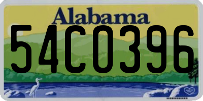 AL license plate 54CO396