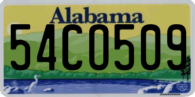 AL license plate 54CO509