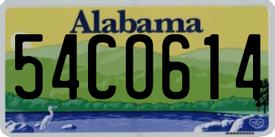AL license plate 54CO614